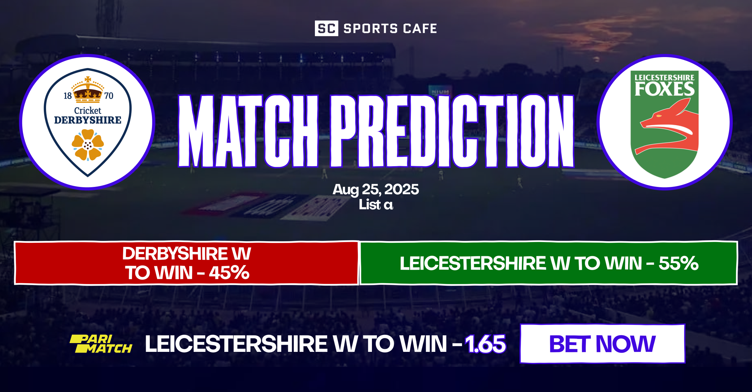 Derbyshire Women vs Leicestershire Women